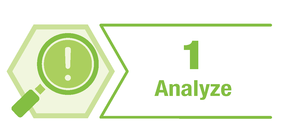 step 1 analyze icon